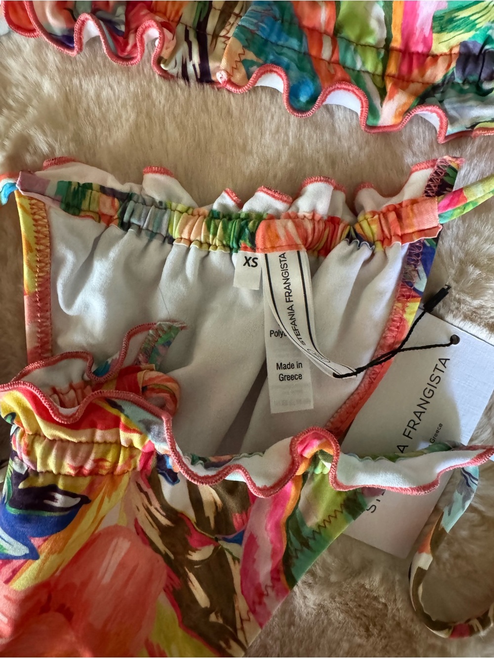 Tropical Floral Ruffle Triangle Bikini - Multi - Picture 3 of 5